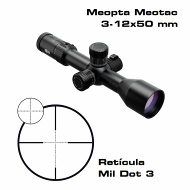 Visor Meopta MeoTac 3-12X50  RD - Mil-dot 3